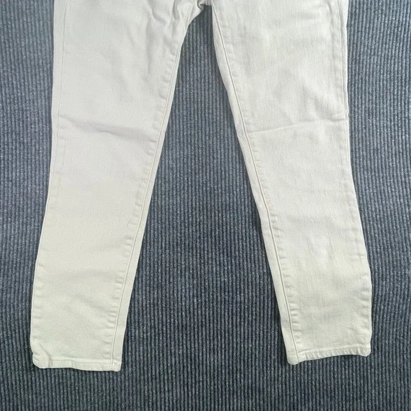 J Crew Jeans Womens 29 White Denim Skinny‎ Zipped Pockets Stretch Mid Rise 32x27 - Picture 2 of 15